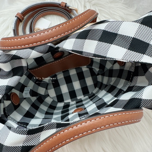 NWT Tory Burch Ella Straw Basket Micro Tote Bag Natural Classic Cuoio 82156 - Picture 9 of 12